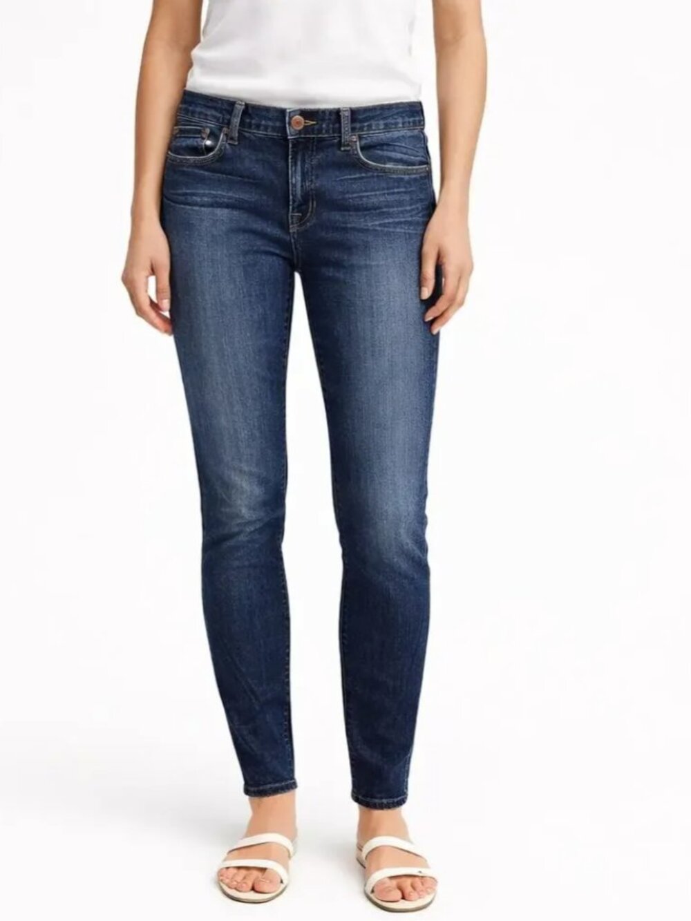 J Brand Moxie Skinny Jeans 31 Dark Wash Mid Rise Stretch Denim